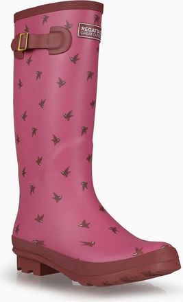 Regatta Womens Lady Fairweath Graphic Print Wellington Boots - Pink - Size: 4