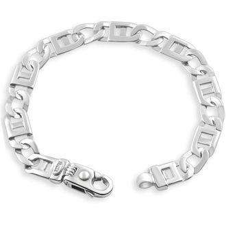 Pompeii3 Mens Designer Mariner & Curb 14k Gold (29gram) or Platinum (54gram) 10mm Link Bracelet 8.5