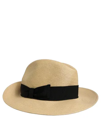 Dolce & Gabbana HAT10092 Paper Straw Fedora - Beige