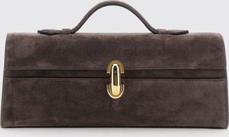 Savette Clutch Symmetry in pelle di vitello scamosciata con chiusura a girello