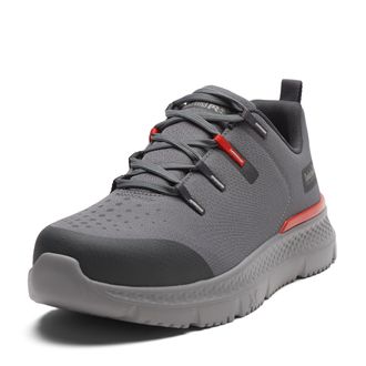 Timberland Mens Intercept Steel Safety Toe Industrial Athletic Work Shoe, Grey/Red, 11 Wide