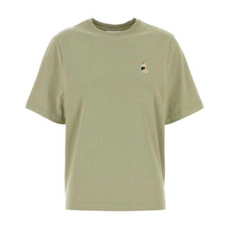Maison Kitsun&eacute; T-Shirts, female, Green, Size: XS Dressed Fox Comfort Tee-Shirt