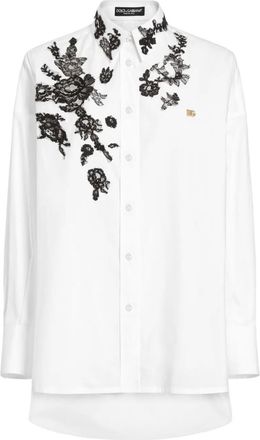 Dolce & Gabbana Camicia DNA con applicazione a fiori - Bianco
