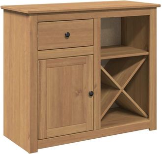 vidaXL Vidaxl - Aparador con cajón Panama madera maciza pino 93x40x80 cm