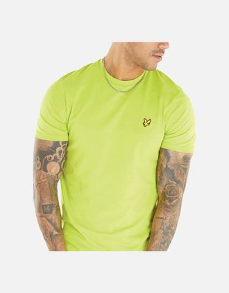 Lyle & Scott Mens Lyle Scott Mens Short Sleeve T Shirts Regular Fit Crew Neck Summer Cotton Tee - Yellow - Size: 40