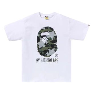 A Bathing Ape Over Print 1st Camo T-Shirt White Green 1M30110023-WHITE-GREEN