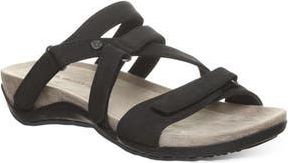 Bearpaw Acacia Faux Leather Slide Sandal in Black at Nordstrom Rack, Size 10