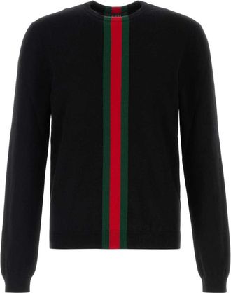 Gucci Black Crew Neck Sweaters