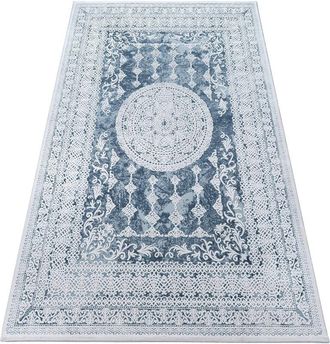 RugsX Rugsx - Carpet acrylic valencia 2328 ornament blue / ivory blue 80x150 cm