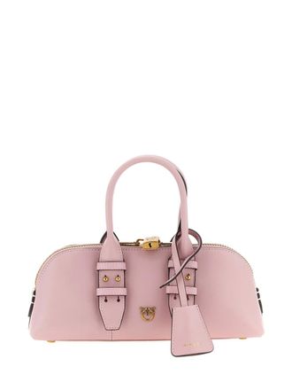 Pinko love birds bowling leather handbag - Rosa