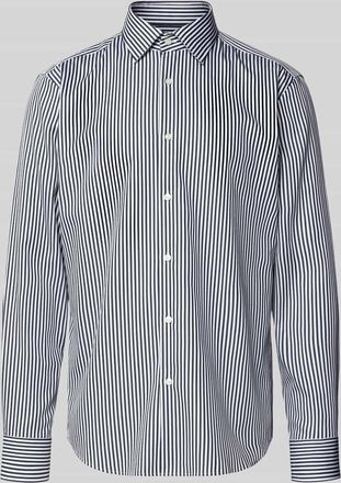 HUGO BOSS Regular Fit Businesshemd aus reiner Baumwolle Modell JOE in Marine, Gr&ouml;&szlig;e 39