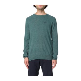 La Martina Round-neck Knitwear, male, Green, M, Crewneck Jumper