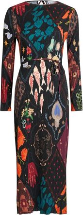 Never Fully Dressed Abito lungo Plisse Gaia - Nero