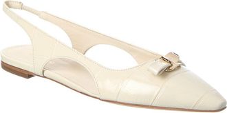 Ferragamo Ferragamo Mini Bow Leather Ballet Flat