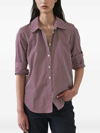 Patrick Assaraf striped buttoned shirt - Rood