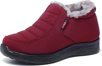 Generic Ankle Boots Wide Fit Women Orthopedic Boots for Women Waterproof Boot Fur Lined Winter Boot Waterproof Snow Warm Booties Slip on Wide Fit Walking Shoe