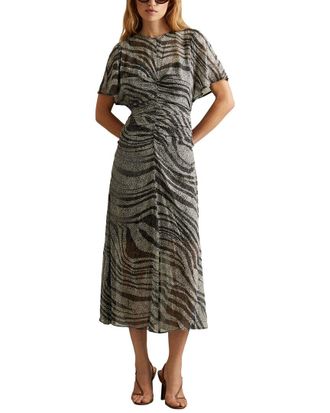Reiss Tabitha Animal Printed Midi Dress