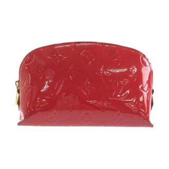 Louis Vuitton Pre-owned Clutches, female, Red, Size: ONE SIZE Pre-owned Pochette Cosmetique Monogram Vernis Pouch