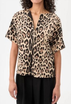 Trina Turk Multi Stagehands Top In Beige