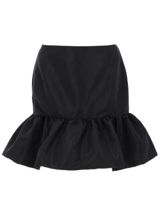 Nina Ricci Mini Peplum Ruffle Hem Mini Skirt