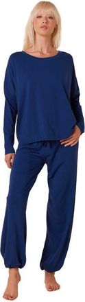 The Cats Pajamas Pima Knit Holiday Pullover Set in Classic Marine Blue at Nordstrom, Size X-Large