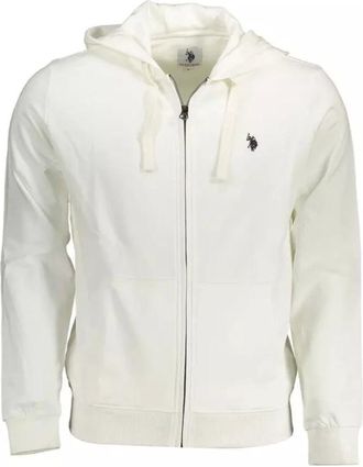 U.S.Polo Association U.s. Polo Assn., Hoodies & sweatvesten, Heren, Wit, 4Xl, Katoen, Capuchonkatoen-polyester sweatshirt met rits
