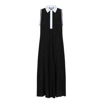 Iceberg Mouwloze Jurk met Relaxte Pasvorm - Dames - Casual kleedjes - Zwart - 2XS - Kleedjes