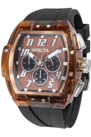 Invicta S1 Rally 50086 Heren Horloge - Quartz Uurwerk - Roestvrij Staal met bruine Wijzerplaat - 47mm
