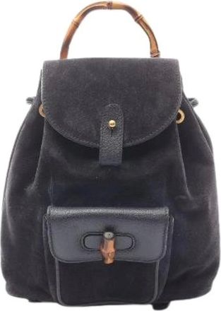 Gucci Pre-owned Backpacks, female, Blue, Size: ONE SIZE Pre-owned Bamboo Backpack