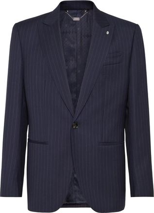 Billionaire Boys Club Gessato Blazer - Heren - Blazers - Blauw - 4XL - Wol - Jassen