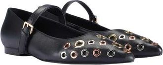 SaintG Josh Pointed Toe Mary Jane Flat in Black at Nordstrom, Size 8-8.5Us