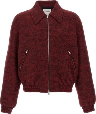 Jil Sander Mélange Wool Bomber Jacket