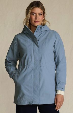 Lands End Squall Hooded Waterproof Raincoat in Pale Slate Blue at Nordstrom, Size X-Large