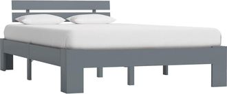 vidaXL Estructura De Cama Sin Colch&oacute;n Madera De Pino Gris 120x200 Cm Vidaxl