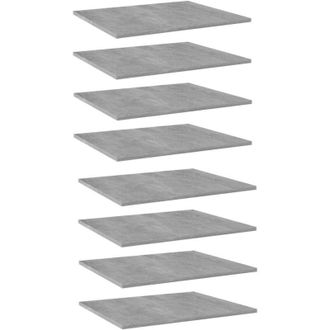 vidaXL Estante Estanter&iacute;a 8uds Contrachapada Gris Hormig&oacute;n 60x50x1,5cm Vidaxl