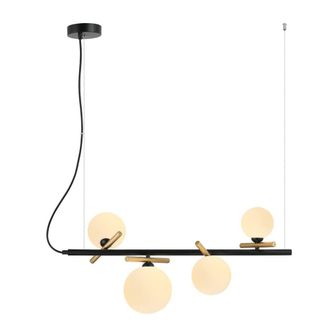 Netlighting Reverso Modern 4 Light Bar Pendant Ceiling Light G9 in Black