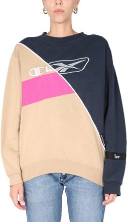1/OFF Crew Neck Sweatshirt With Color-Block Design