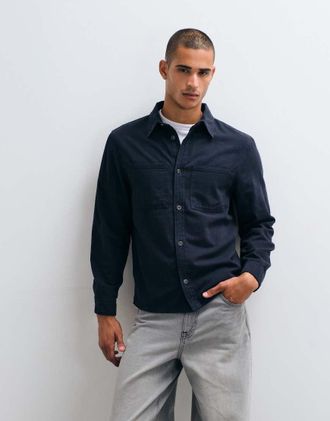 Mango Camicia giacca blu navy