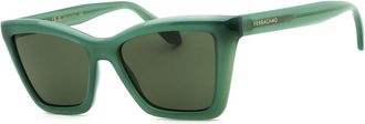 Ferragamo SF2039SE 339 Womens Sunglasses Green Size 53