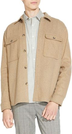 Civil Society Relaxed Fit Shirt Jacket in Hthr Khaki at Nordstrom Rack, Size Xx-Large