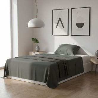 KASANOVA Parure letto 1 piazza e mezza grigio Young