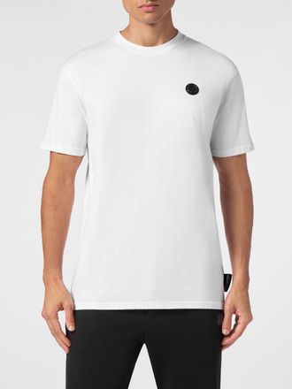 Plein Sport T-shirt slim fit in cotone con logo a contrasto stampato