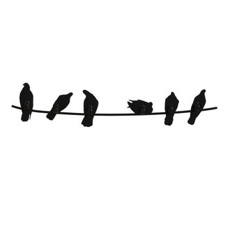 Covo Birds on wire coat hanger, black