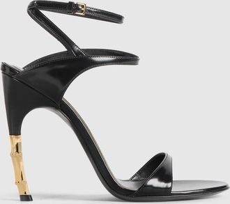 Gucci Womens Castello Sandal, Black, Leather
