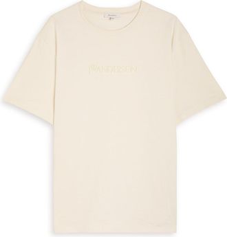 J.W.Anderson Logo-appliqué Cotton T-shirt - Off White - M