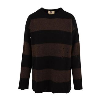 Aniye By Aly Sweater - Dames - Ronde hals truien - Bruin - XS - Wol - Truien & Vesten