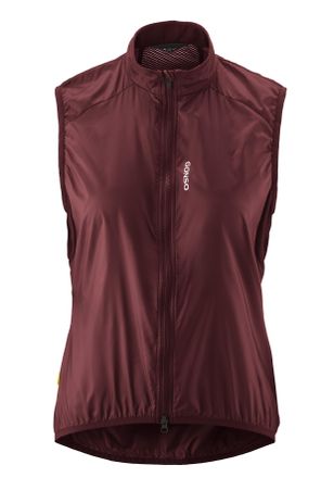 Gonso Funktionsweste GONSO Road Vest Wind W, Damen, Gr. 42, rot (rotbraun), 100% Polyester, Westen Funktionsweste, Damen Weste, atmungsaktive Radweste, leic