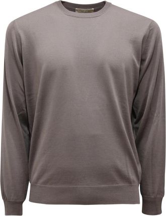 FILIPPO DE LAURENTIIS O8415 Maglione Wool Sweater - Heren - Ronde hals truien - Grijs - L - Wol - Truien & Vesten