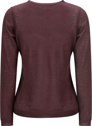 Mirror in the Sky Womens Surya Henley Cardigan Blackcurrent Kashmir-Capra Hircus Kashmir/capra Sweater