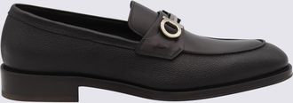 Ferragamo Black Leather Loafers